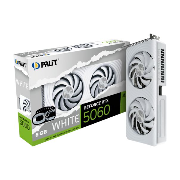 PALIT nVidia GeForce RTX 5060 8GB 128bit RTX5060 WHITE OC 8GB grafička karta - EP2829317