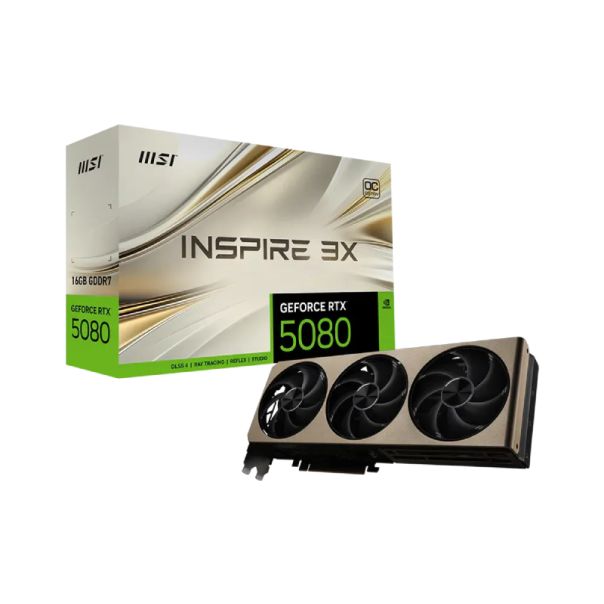 MSI GeForce RTX 5080 16G INSPIRE 3X OC grafička karta 256 bit GDDR7 - EP2878375