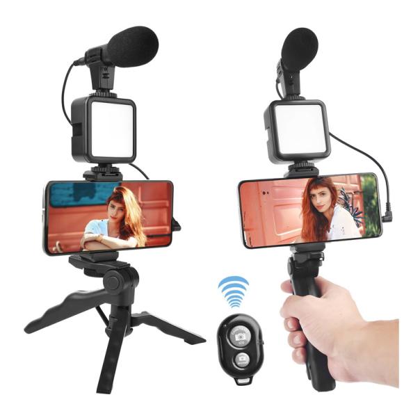 Stativ Tripod za mobilni sa blicem i mikrofonom AY-49 crni - 605908