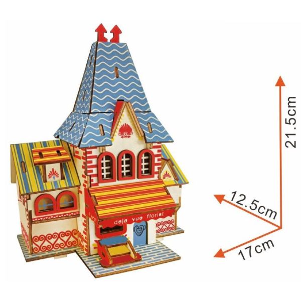 3d drvena slagalica - Vila cveća - 36-1-1