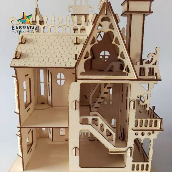 3D DRVENA PUZZLA - VILA FANTAZIJA SA NAMEŠTAJEM - 257-1-1-1-1-1