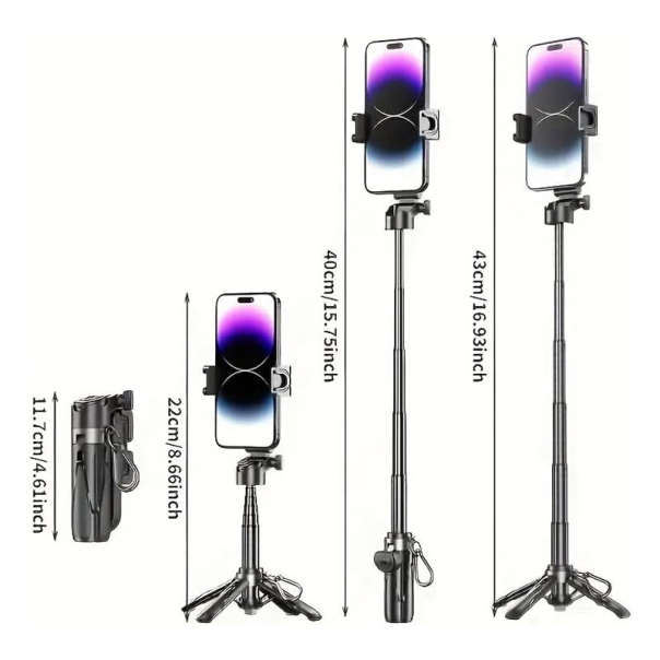 Visenamenski stativ za telefon P15 Mini crni - 618567