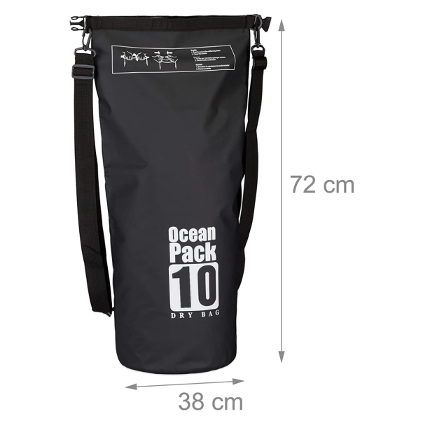 Vodootporna suva torba EL 10L crna - 200911