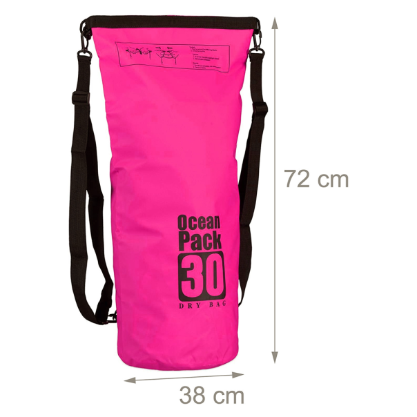 Vodootporna suva torba EL 30L pink - 200919