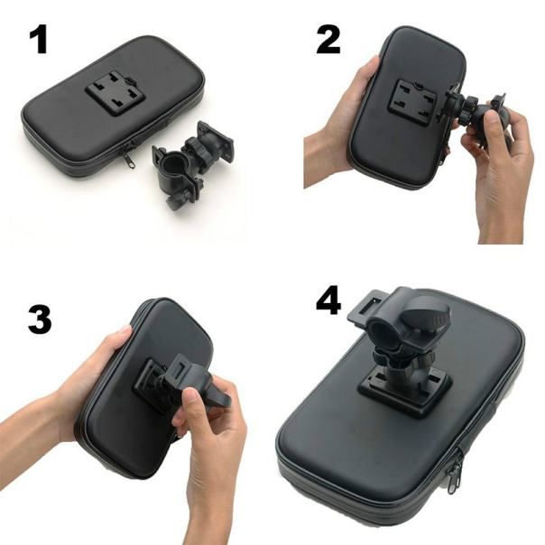 Vodootporna torbica za telefon za bicikl/ motor crna 6.5in - 603950