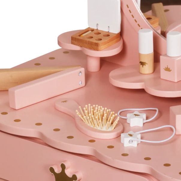 Dečiji sto za šminkanje KINDER HOME sa ogledalom, Princeza - V08H206B