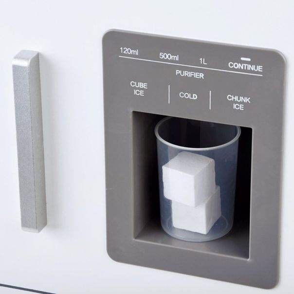 KINDER HOME Dečija drvena kuhinja sa zvukom, svetlom i priborom za kuvanje belo-siva - V10C493J