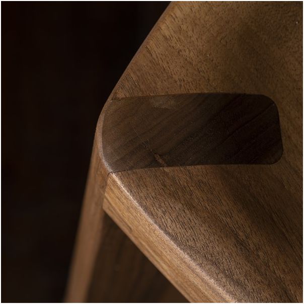 MEDA FURNITURE Drvena barska stolica Terca Orah - OrahTerIzd35