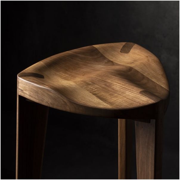 MEDA FURNITURE Drvena barska stolica Terca Orah - OrahTerIzd35