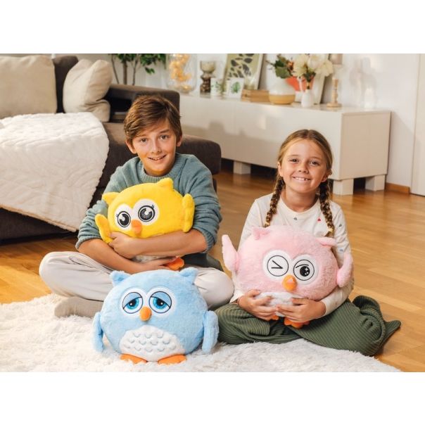 DORMEO Emotivna sovica, Set ćebe+jastuk, žuta - 110087230