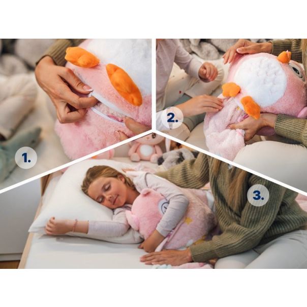 DORMEO Emotivna sovica, Set ćebe+jastuk, roza - 110087227