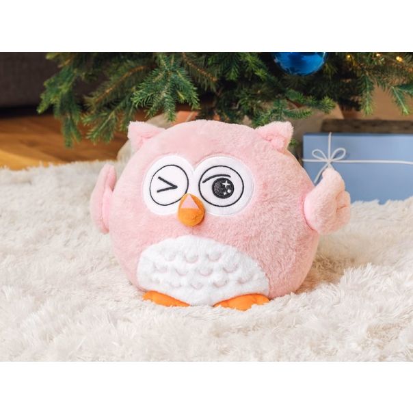 DORMEO Emotivna sovica, Set ćebe+jastuk, roza - 110087227