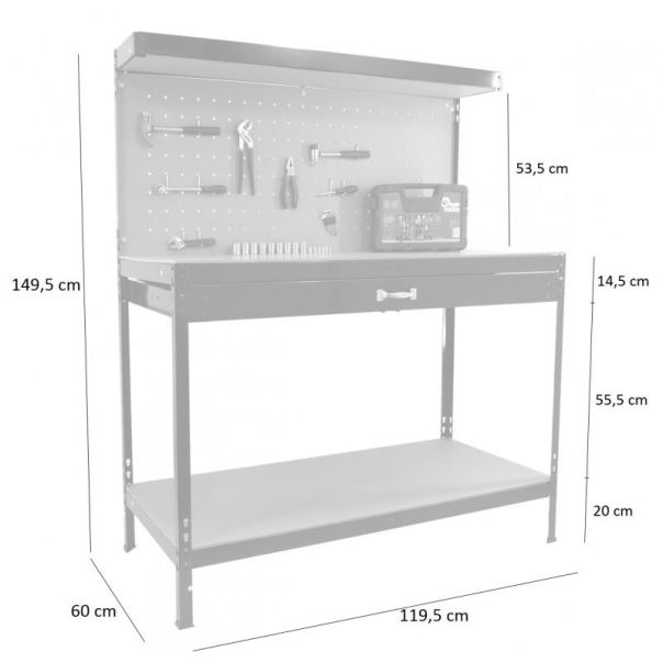 eHomeStorage Radni sto WB12060 - WB12060-WORKBENCH