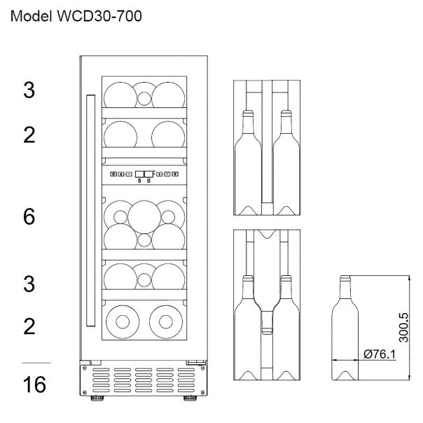 mQuvée WineCave 700 30D vinska vitrina - v11193
