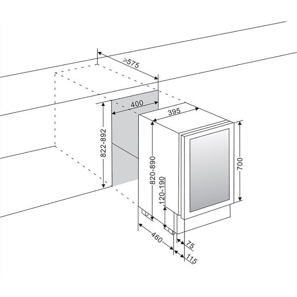 mQuvée WineCave 700 40D vinska vitrina - v11200