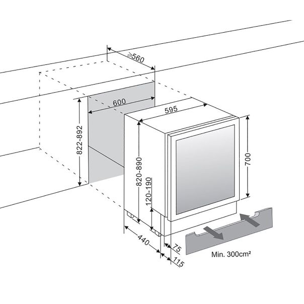 mQuvee WineCave Exclusive 700 60D Push-Pull - v11471