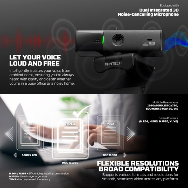 Web kamera Fantech C50 Luminous crna - g223247