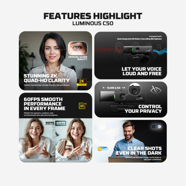 Web kamera Fantech C50 Luminous crna - 223247