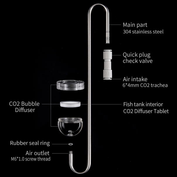 Nanobit WeekAqua CO2 Bubble difuzor sa nepovratnim ventilom CO2-B-CV300 - EP3105639