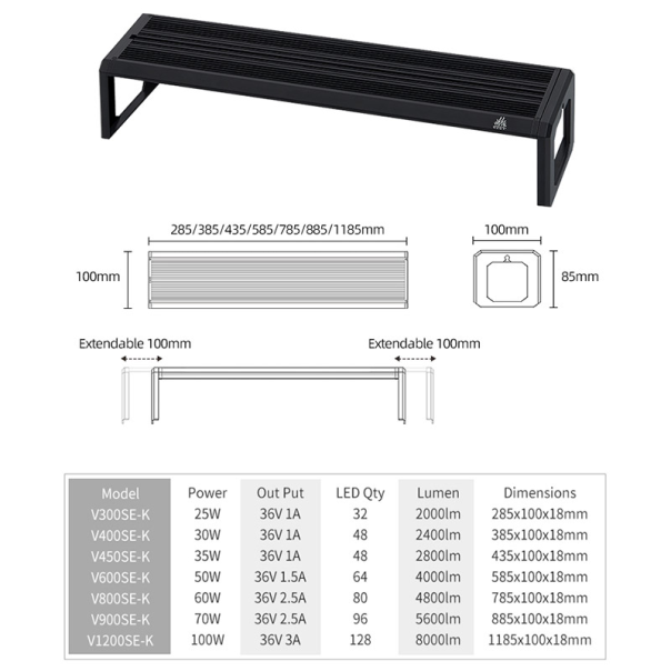 Nanobit WeekAqua LED lampa V600SE-K black - EP3105309