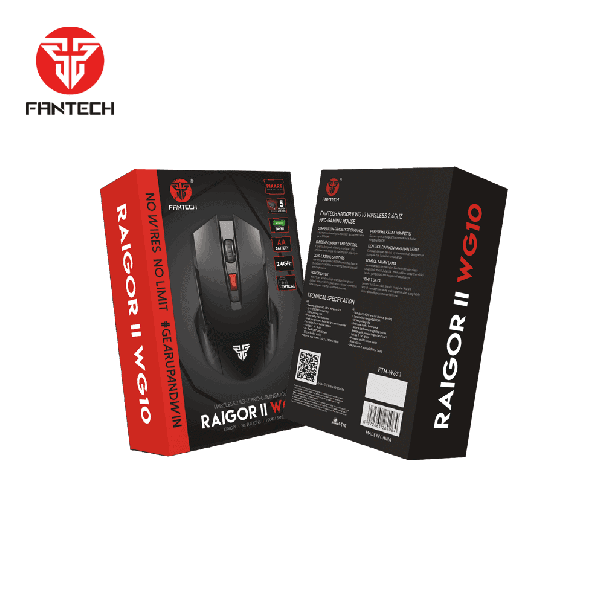 FANTECH Gejmerski miš WG10 RAIGOR II CRVENI - 85411