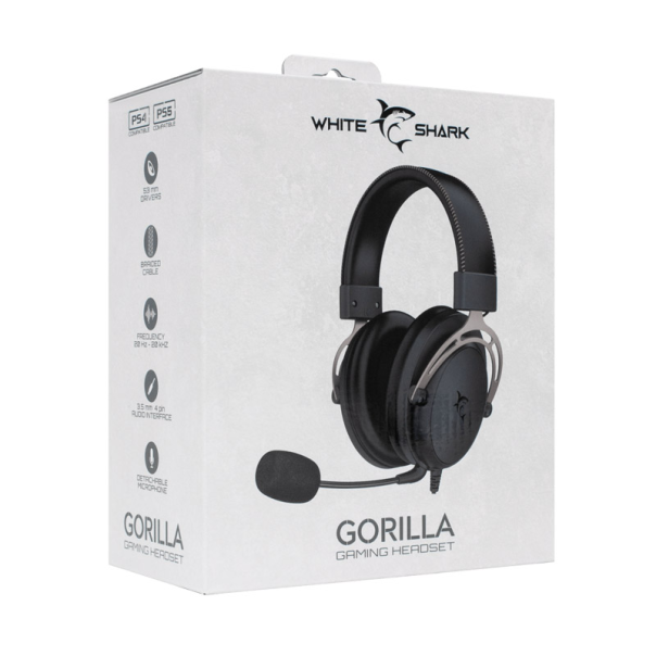 White Shark HEADSET GH-2341 GORILLA Black /Gray - WS502417
