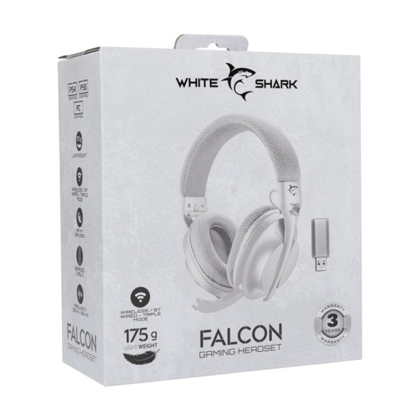 White Shark HEADSET GH-2441 FALCON White,Wireless - WS505067