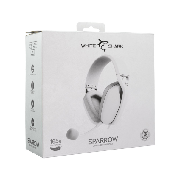 White Shark HEADSET GH-2443 SPAROW White - WS505104