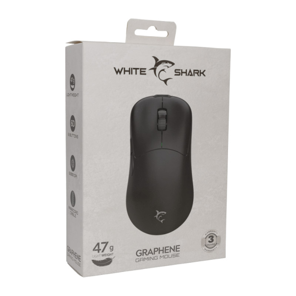 White Shark MIŠ GM-5014 GRAPHENE Crni / 12.400 DPI - WS503551