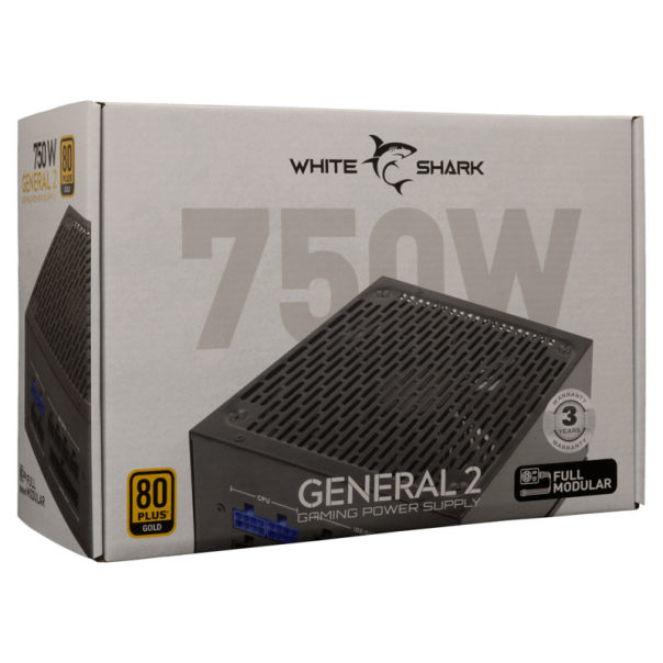 White Shark NAPAJANJE GPSU-750W GENERAL-2 750W 80+ GOLD Full Modular - WS504459
