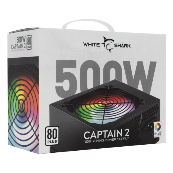 White Shark NAPAJANJE GPSU-W500F CAPTAIN -2 500W 80+ RGB - WS502325