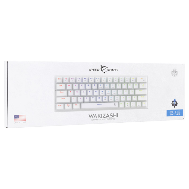 White Shark TASTATURA GK 002221 WAKIZASHI-2 White, MEHANIcKA - US - WS506316
