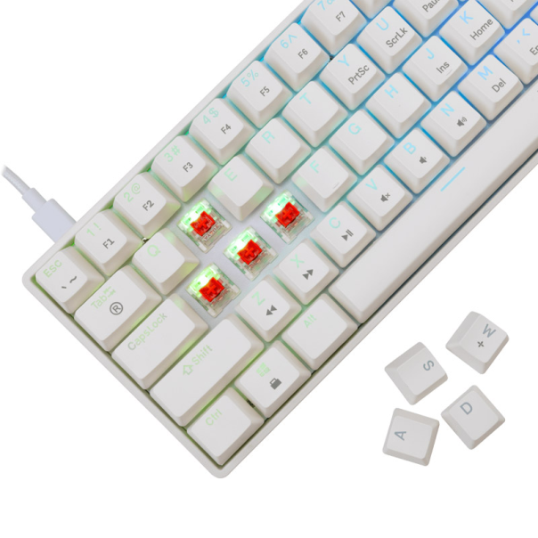 White Shark TASTATURA GK-004211 SHINOBI-2 W, RED Swich,MECHANICAL US - WS505982