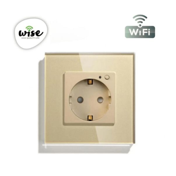 Wise Wifi pametna utičnica, ugradna - stakleni panel WU0001 - PMK000003A00000