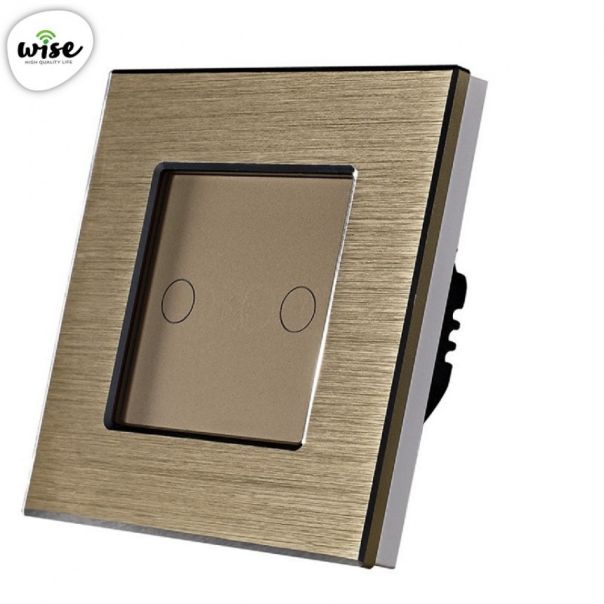 Wise Wifi + RF pametni prekidač, 2 tastera - aluminijumski panel - PMK000229A00000
