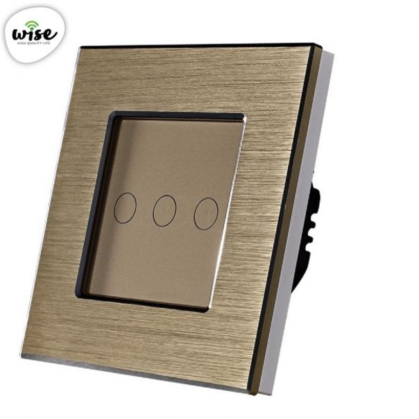 Wise Wifi + RF pametni prekidač, 3 tastera - aluminijumski panel - PMK000230A00000