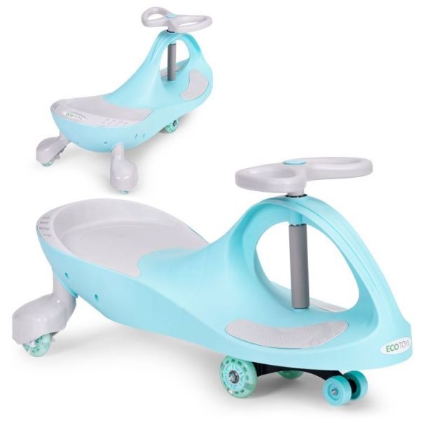 ECO TOYS Wiggle guralica za decu sa led točkovima, plava - YM-SW-1 BLUE