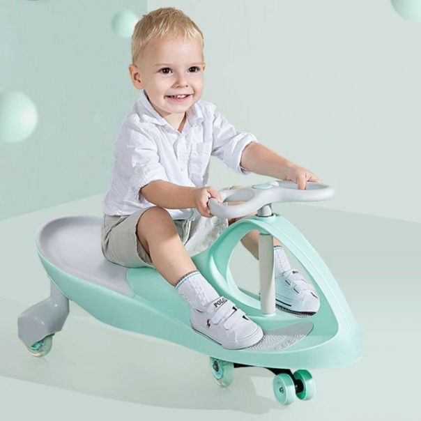 ECO TOYS Wiggle guralica za decu sa led točkovima, zelena - YM-SW-1 GREEN