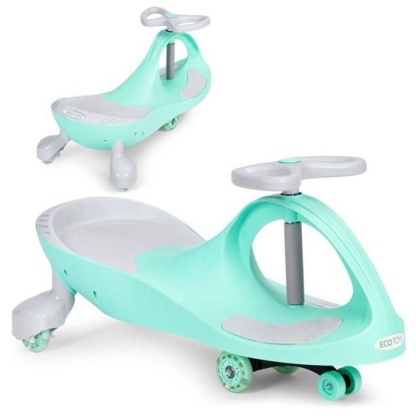 ECO TOYS Wiggle guralica za decu sa led točkovima, zelena - YM-SW-1 GREEN