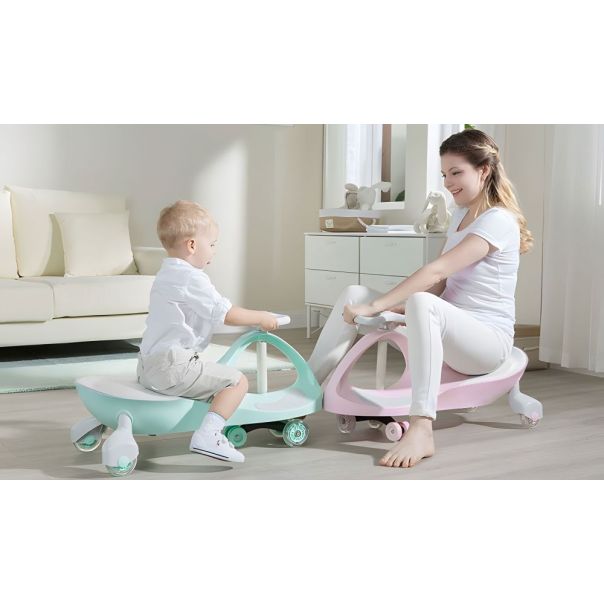 ECO TOYS Wiggle guralica za decu sa led točkovima, roze - YM-SW-1 PINK