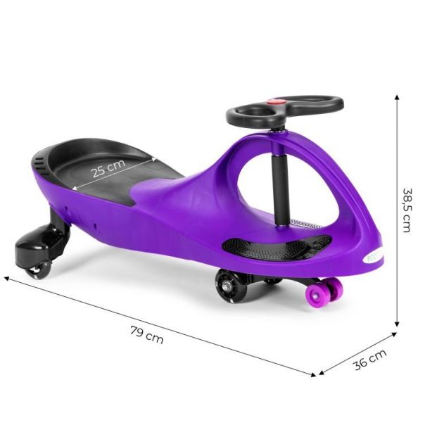ECO TOYS Wiggle guralica za decu sa led točkovima, ljubičasta - YM-SW-1 PURPLE