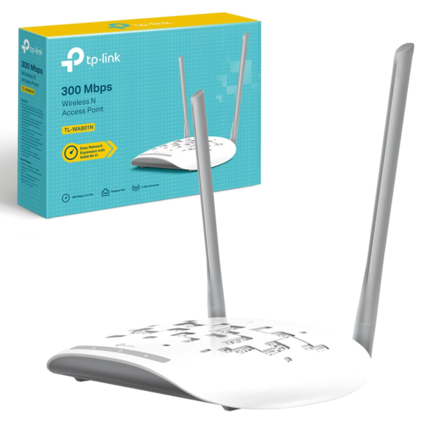 Wireless Access Point TP-Link TL-WA801N PoE 300MBps/ext2x5dBi/2,4GHz/1WAN - 92053