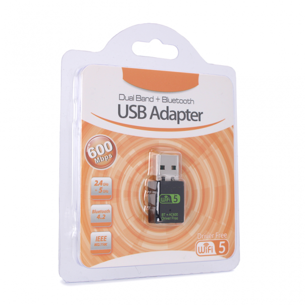 Wireless dual band 2.4GHz 5GHz 600Mb Bluetooth 4.2 adapter JWD-71 - 91585