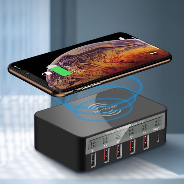 Wireless punjac + 5xUSB + Type C EL01 crni - 97855-1