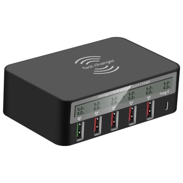 Wireless punjac + 5xUSB + Type C EL01 crni - 97855-1