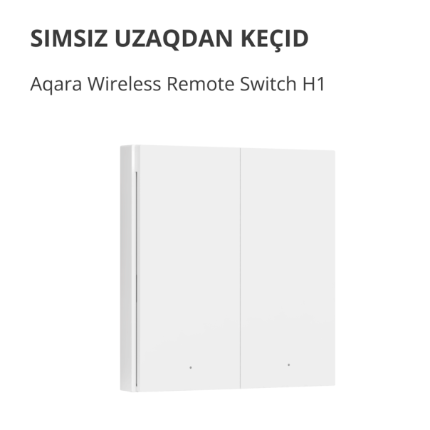 AQARA Pametni zidni prekidač WRS-R02 H1 Wireless dupli (bez neutralnog konduktora) - WRS-R02