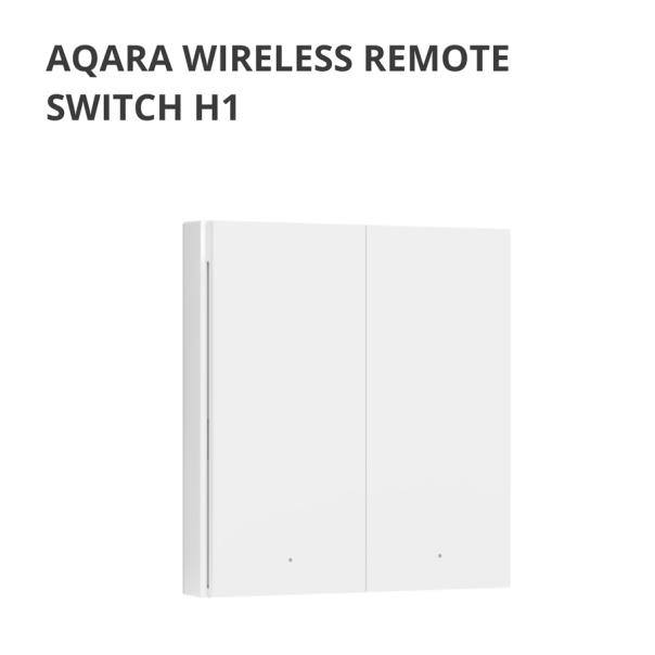 AQARA Pametni zidni prekidač WRS-R02 H1 Wireless dupli (bez neutralnog konduktora) - WRS-R02