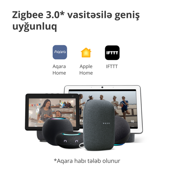 AQARA Pametni zidni prekidač WRS-R02 H1 Wireless dupli (bez neutralnog konduktora) - WRS-R02