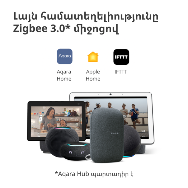 AQARA Pametni zidni prekidač WRS-R02 H1 Wireless dupli (bez neutralnog konduktora) - WRS-R02