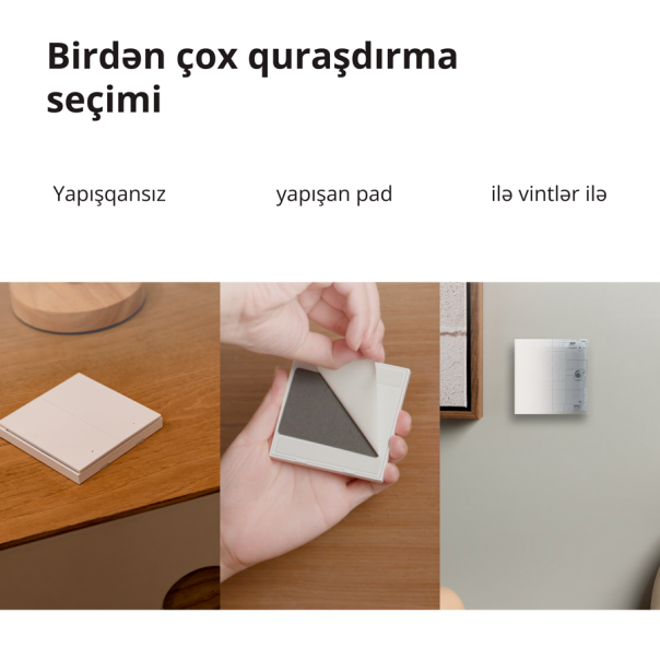 AQARA Pametni zidni prekidač WRS-R02 H1 Wireless dupli (bez neutralnog konduktora) - WRS-R02